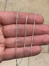 925 Sterling Silver Box  Adjustable 1mm Chain, Silver, Sterling Silver Chain, 925 Sterling Silver, Finished Necklace, 925 Silver